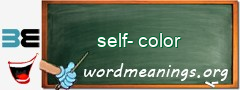 WordMeaning blackboard for self-color